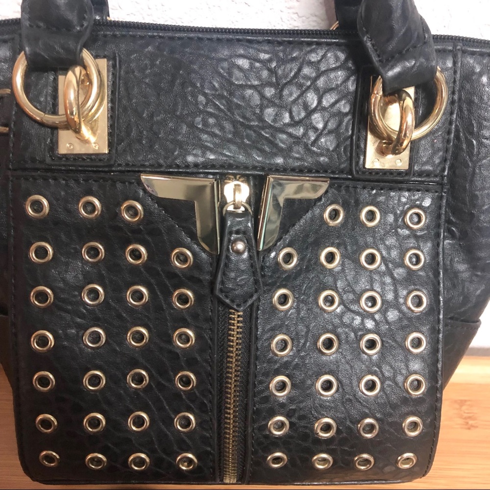 Danielle Nicole Black & Gold Purse - Picture 3 of 7